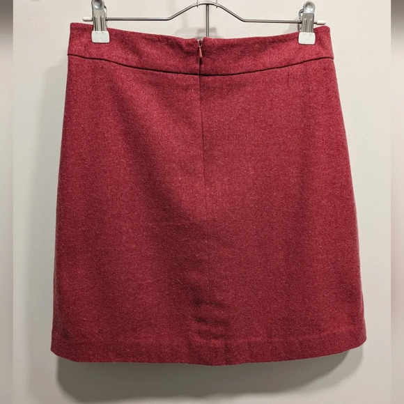 Vintage Heathered Hot Pink Wool Blend Lined Skirt Size 6 - Picture 2 of 4